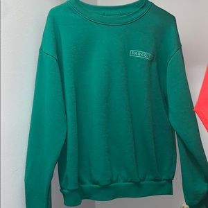 green crew neck! super soft on inside!
